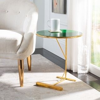 Shop Safavieh Mina Gold Side Table – 15" X 13" X 21 With Regard To Gold And Clear Acrylic Side Tables (View 5 of 15)