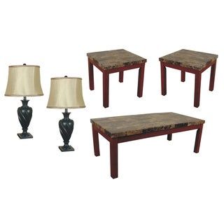 Shop Sofab Bennington 5 Piece Lamp, Coffee Table And End Intended For 5 Piece Coffee Tables (View 2 of 15)