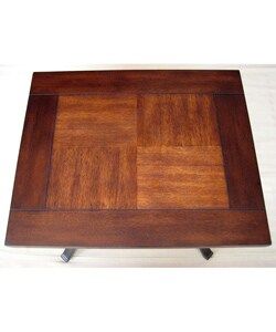 Shop Two Tone Wood/ Metal End Table – Free Shipping Today Inside Pecan Brown Triangular Coffee Tables (View 14 of 15)