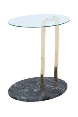 Side Table Coffee Table Glass Plate Oval Marble Stand Pertaining To Geometric Glass Top Gold Coffee Tables (View 12 of 15)
