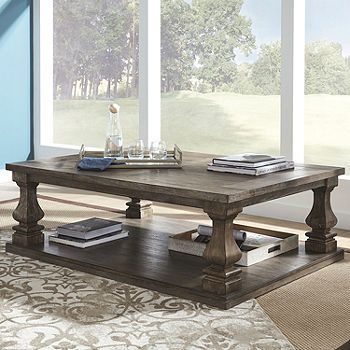 Signature Designashley® Johnelle Coffee Table, Color With Regard To Gray And Black Coffee Tables (View 14 of 15)