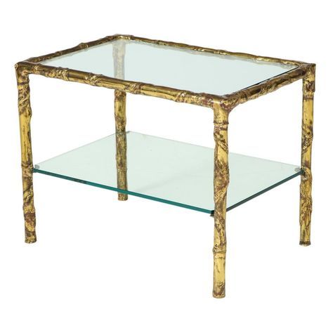 Silas Seandel Side Table, Copper, Brass, Bronze And Glass Within Bronze Metal Rectangular Coffee Tables (View 11 of 15)