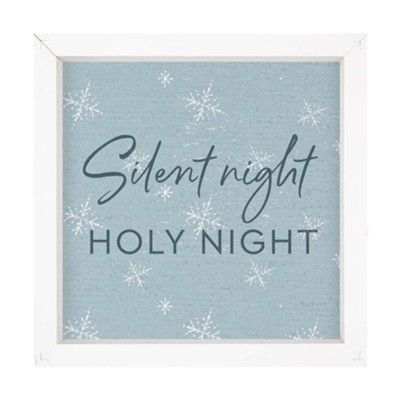 Silent Night, Holy Night Texture Framed Wall Art, Blue Throughout Night Wall Art (View 14 of 15)