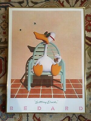 "Sitting Duck"Michael Bedard Vintage Framed Art Poster Throughout Minimalism Framed Art Prints (View 5 of 15)