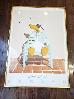 "Sitting Duck"Michael Bedard Vintage Framed Art Poster Within Sunshine Framed Art Prints (View 5 of 15)