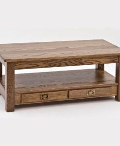 Solid Oak Mission Arts And Crafts Coffee Table – 43" – The With Regard To Metal And Mission Oak Coffee Tables (View 7 of 15)