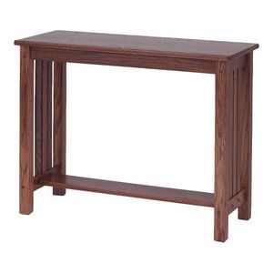 Solid Oak Mission Style Sofa Hall Table – Traditional With Regard To Metal And Mission Oak Coffee Tables (View 10 of 15)