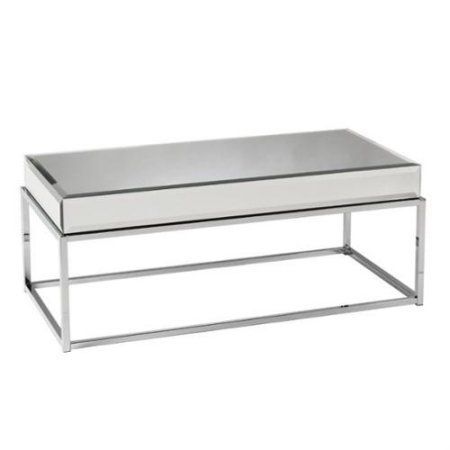 Southern Enterprises Dana Mirrored Coffee Table In Chrome In Chrome And Glass Rectangular Coffee Tables (View 3 of 15)