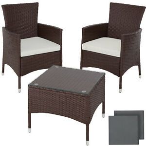 Steel Poly Rattan Garden Furniture Set Patio Wicker In Black And Tan Rattan Coffee Tables (View 6 of 15)
