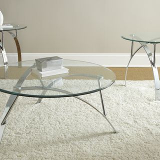 Steve Silver Glass Coffee Table Collection Steve Silver In Glass And Pewter Oval Coffee Tables (View 9 of 15)