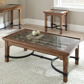 Steve Silver Levante Rectangle Tobacco Wood And Glass For Square Weathered White Wood Coffee Tables (View 4 of 15)