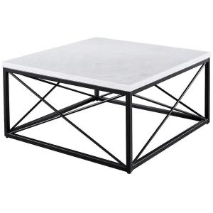 Steve Silver Skyler White Marble Top Square Cocktail Table In White Marble Coffee Tables (View 13 of 15)