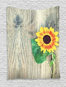Sunflower Tapestry Wood Board Bouquet Print Wall Hanging Within Minimalist Wood Wall Art (View 10 of 15)