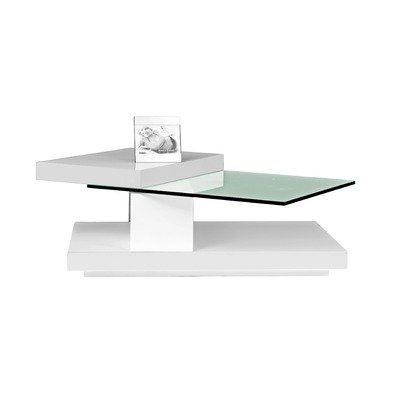 Swing Coffee Table With Swivel Top Color: High Gloss White In Square High Gloss Coffee Tables (View 15 of 15)