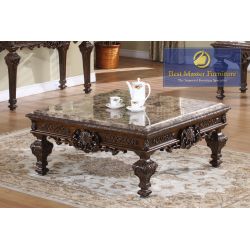 T388 Marble Coffee Table Set | Best Master Furniture Color Pertaining To Antique Blue Gold Coffee Tables (View 3 of 15)