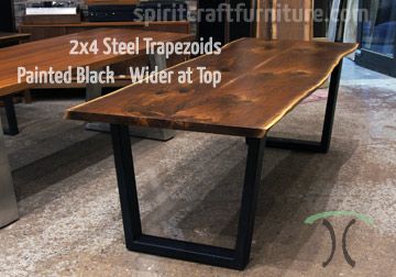 Table Legs And Bases For Hardwood Slab Table Tops Regarding Aged Black Iron Coffee Tables (View 8 of 15)