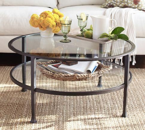 Tanner Round Coffee Table – Pottery Barn With Regard To Round Iron Coffee Tables (View 4 of 15)