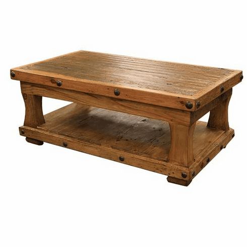 Taos Distressed Wood Rectangular Coffee Table Pertaining To Wood Coffee Tables (View 5 of 15)