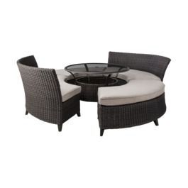 Target – Threshold Belvedere 5 Piece Wicker Patio With Regard To Black And Tan Rattan Coffee Tables (View 13 of 15)