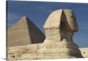 The Sphinx With The Pyramid In Canvas Wall Art Print In Pyrimids Wall Art (View 6 of 15)
