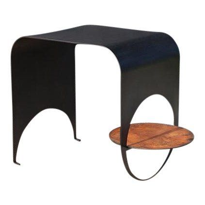 Thin Table 1 In Contemporary Blackened Steel And Oxidized Pertaining To Oxidized Coffee Tables (View 4 of 15)