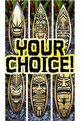Tiki Surfboard Wood Surfboard Choose Your Own Wall Art For Surfing Wall Art (View 11 of 15)
