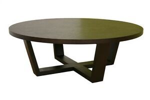 Tilly Modern Large Round Black Oak Coffee Table Wenge Throughout Black And Oak Brown Coffee Tables (View 3 of 15)