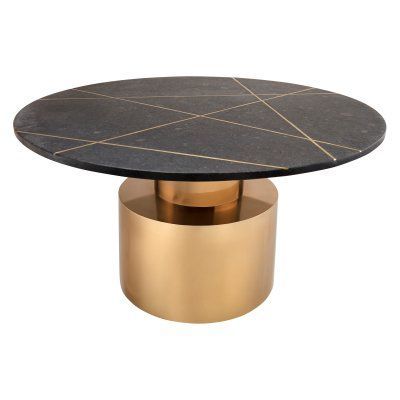 Tov Furniture Terzo Marble Cocktail Table | Marble Within Antique Brass Round Cocktail Tables (View 11 of 15)