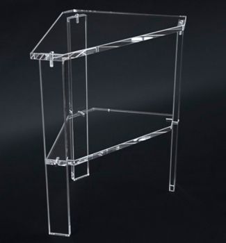 Transparent Acrylic Corner Coffee/Tea Table,Triangle For Gold And Clear Acrylic Side Tables (View 11 of 15)
