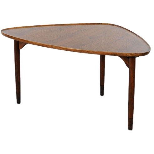 Triangular Rosewood Coffee Table, Danish, 1950`S At 1Stdibs Intended For Triangular Coffee Tables (View 1 of 15)