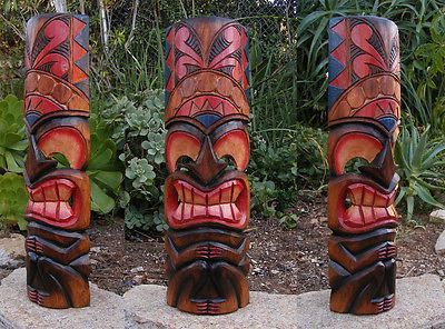 Tribal Tiki Totem Wood Wall Mask Patio Tropical Bar Decor Pertaining To Tropical Wood Wall Art (View 11 of 15)
