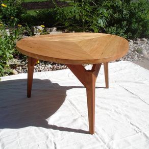 "Tricoid" Cherry Coffee Tablegraham Coulson | Cherry Regarding Heartwood Cherry Wood Coffee Tables (View 12 of 15)