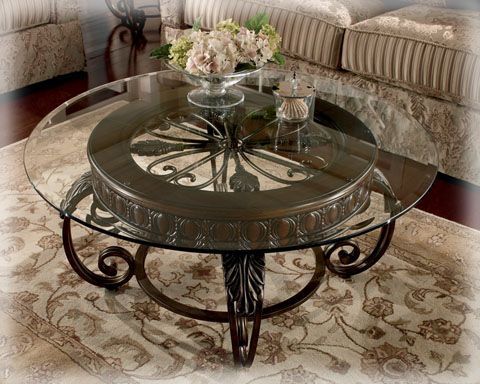 Tullio Coffee Table Set | Glass Top Coffee Table, Coffee For Round Iron Coffee Tables (View 3 of 15)