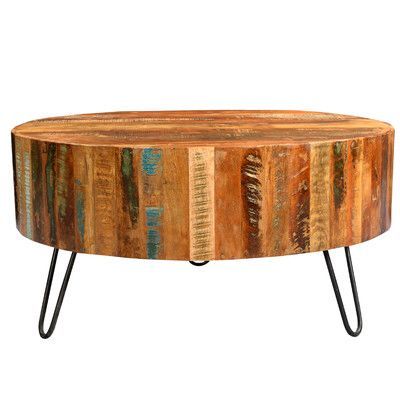 Tulsa Coffee Table | Coffee Table Wood, Round Wood Coffee Pertaining To Reclaimed Wood Coffee Tables (View 12 of 15)
