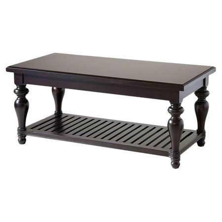 Two Tier Hardwood Coffee Table With A Slatted Bottom Intended For 1 Shelf Coffee Tables (View 3 of 15)