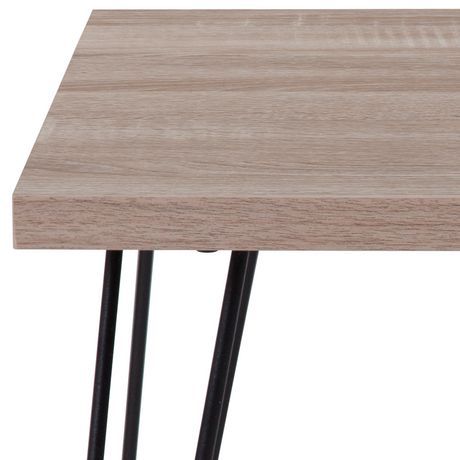 Union Square Collection Sonoma Oak Wood Grain Finish End Inside Oak Wood And Metal Legs Coffee Tables (View 15 of 15)