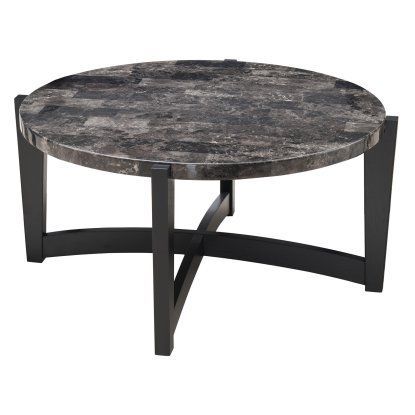 United Furniture Round Marble Top Cocktail Table With Barnside Round Cocktail Tables (View 1 of 15)