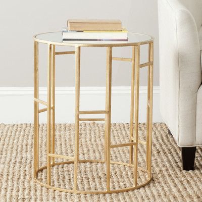 Vang Side Table | Gold Accent Table, Accent Table, Sofa With Regard To Geometric Glass Top Gold Coffee Tables (View 8 of 15)