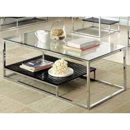 Vendi Black Coffee Table From Furniture Of America Regarding Black Coffee Tables (View 5 of 15)
