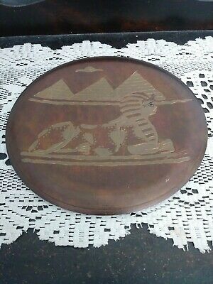 Vintage Egyptian Etched Copper Wall Plate Plaque Pyramids With Regard To Pyrimids Wall Art (View 5 of 15)