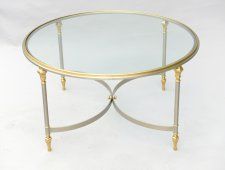 Vintage Italian Cocktail Table In Polished Steel And Brass Throughout Antique Cocktail Tables (View 8 of 15)