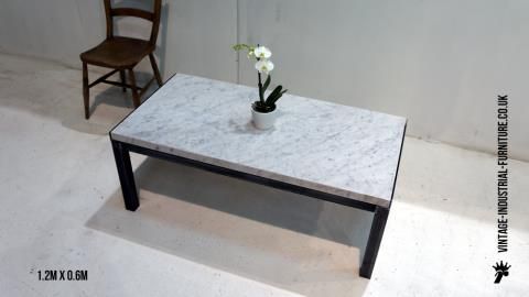Vintage Marble Top Coffee Table Regarding Antique White Black Coffee Tables (View 12 of 15)