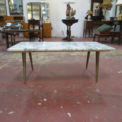 Vintage Mcm Marble Top Coffee Table – $250 | Marble Top Within Marble Coffee Tables (View 12 of 15)