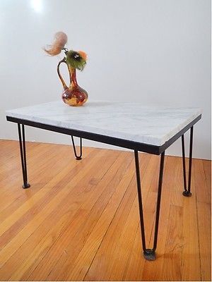 Vintage Mid Century Modern Wrought Iron Hairpin Leg Coffee For Vintage Coal Coffee Tables (View 2 of 15)