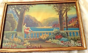 Vintage R Atkinson Fox Print Valley Of Enchantment Framed Within Landscape Framed Art Prints (View 7 of 15)