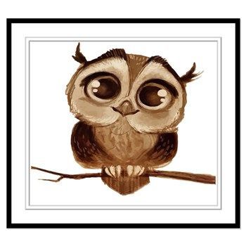 Wall Art Framed Print | Cute Owl Drawing, Owls Drawing For The Owl Framed Art Prints (View 10 of 15)