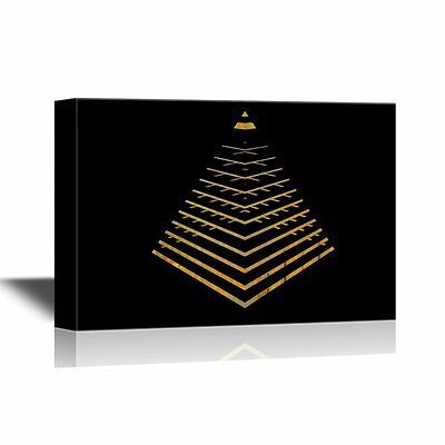 Wall26 – Canvas Wall Art – Pyramid Structure In Gold Regarding Pyrimids Wall Art (View 15 of 15)