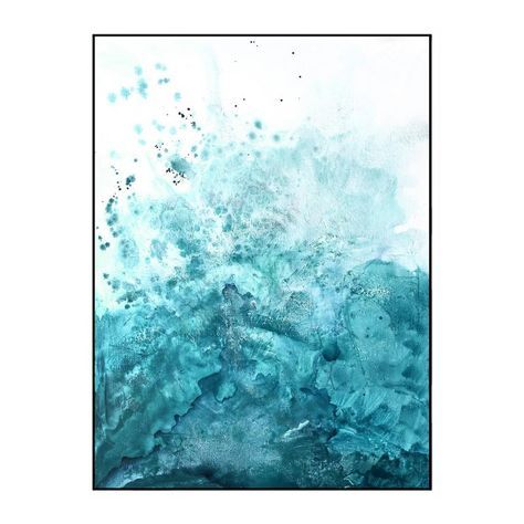 Water & Salt Teal – Framed Giclee Print In 2020 | Abstract Pertaining To Abstract Framed Art Prints (View 14 of 15)