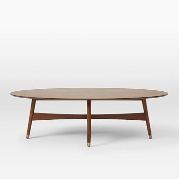 West Elm Mid Century Coffee Table Download Oval Reeve Within Warm Pecan Coffee Tables (View 8 of 15)