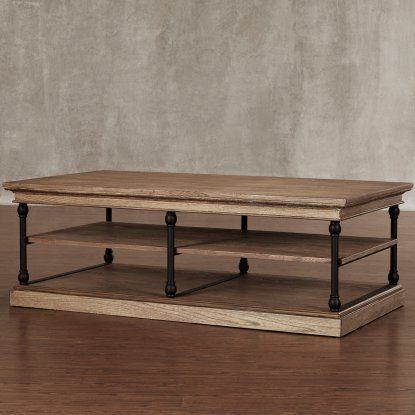 Weston Home Rectangle 2 Shelf Coffee Table | Coffee Table Regarding Walnut And Gold Rectangular Coffee Tables (View 10 of 15)